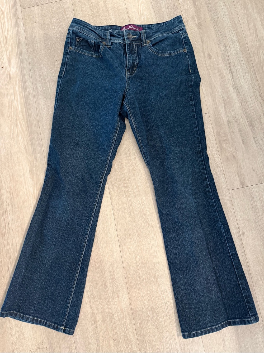 Gloria Vanderbilt Dark Blue Flare Jeans - Wide Leg